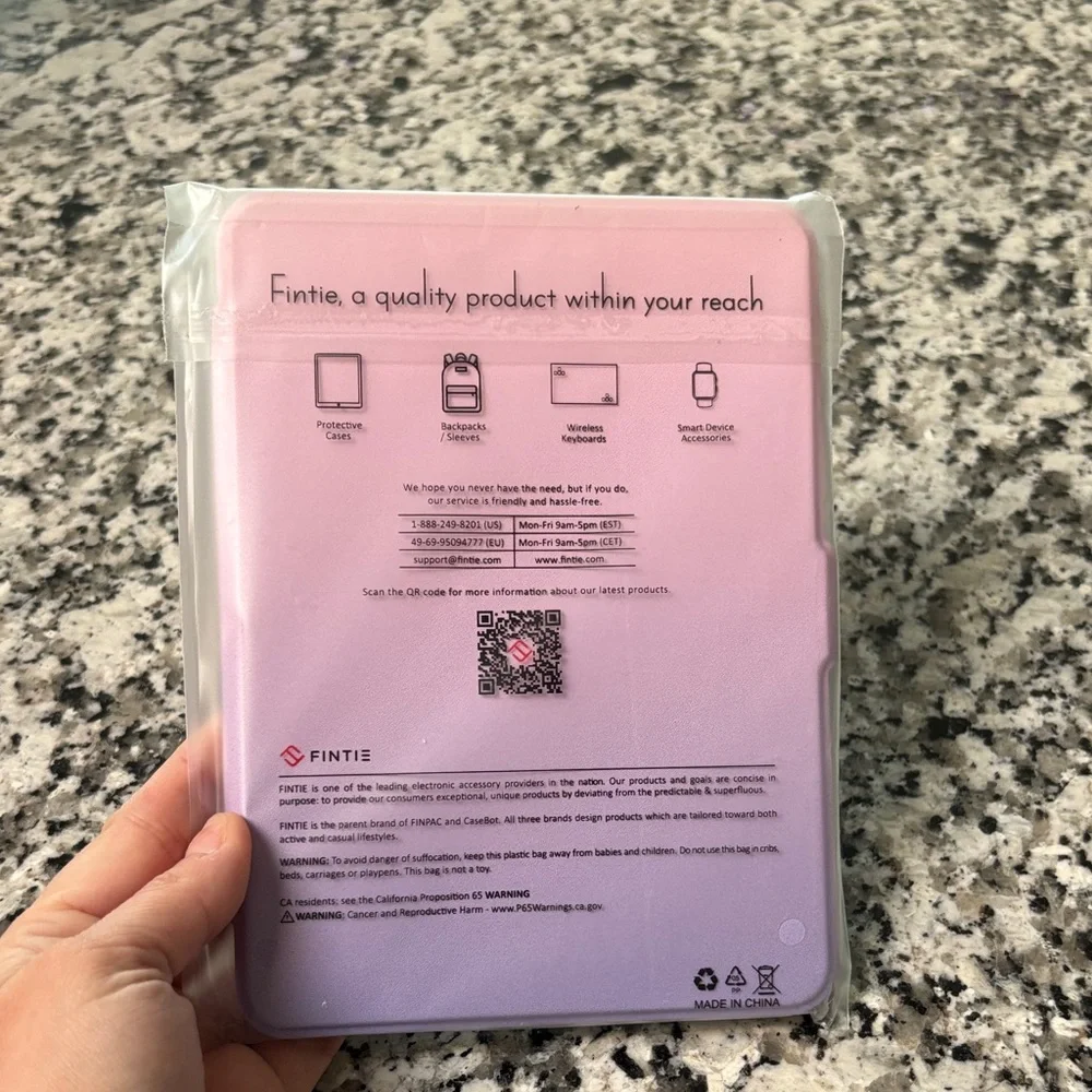 Pink to Purple Gradient Slim Kindle Case - 7” Kindle Paperwhite 12th Generation